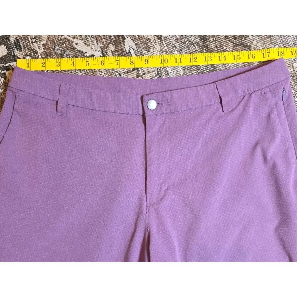 Lululemon Commission Shorts 36 Purple Classic Micro Check 7
